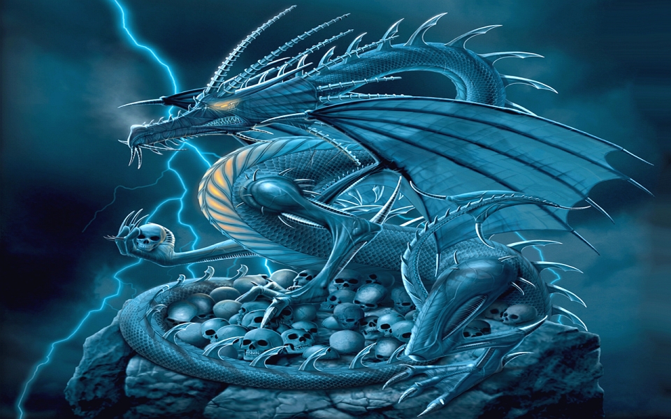 Pictures Of Dragons To Color. A cool color blue dragon with